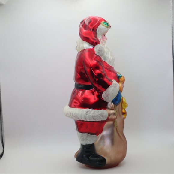 PESCHKA Vintage 1996 Hand Blown Glass Santa Claus - Christmas - 11” Table Decor - Picture 4 of 5